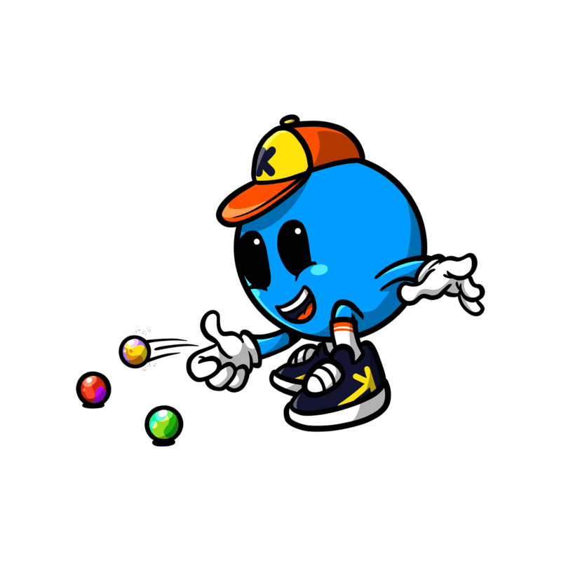 Kikoby plays marbles
