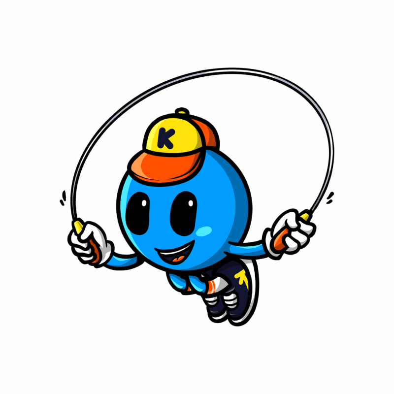 Kikoby jumps rope