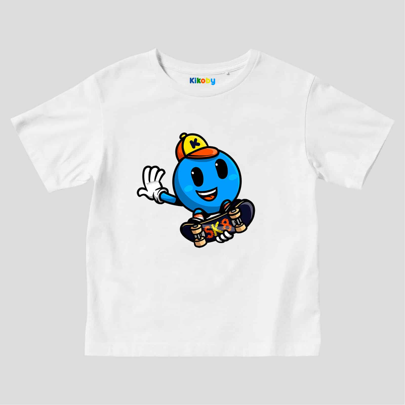 white t-shirt Kikoby Skateboard