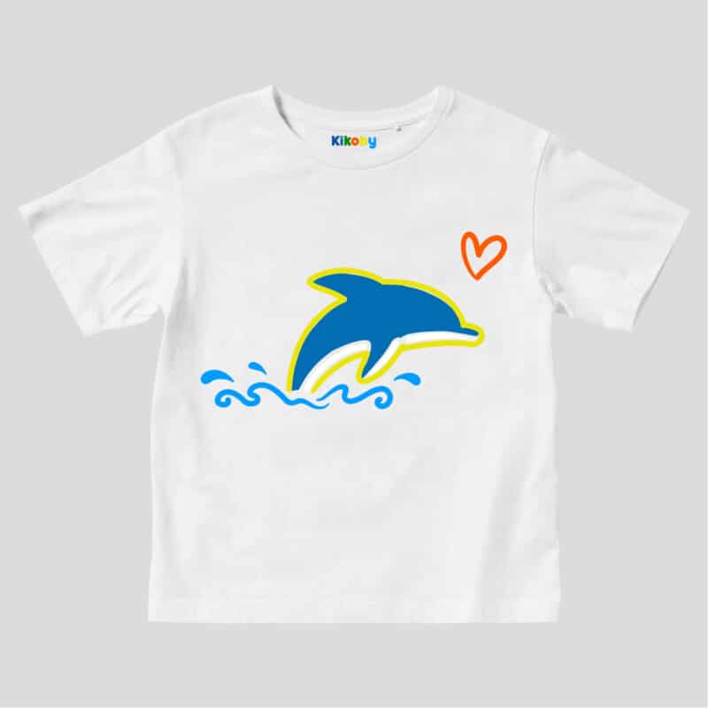 White Kids t-shirt Kikodolphin