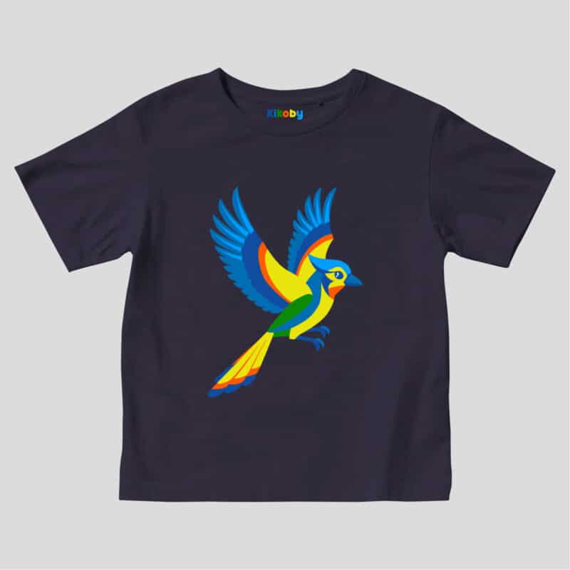 Navy Blue Kids t-shirt Kikobird