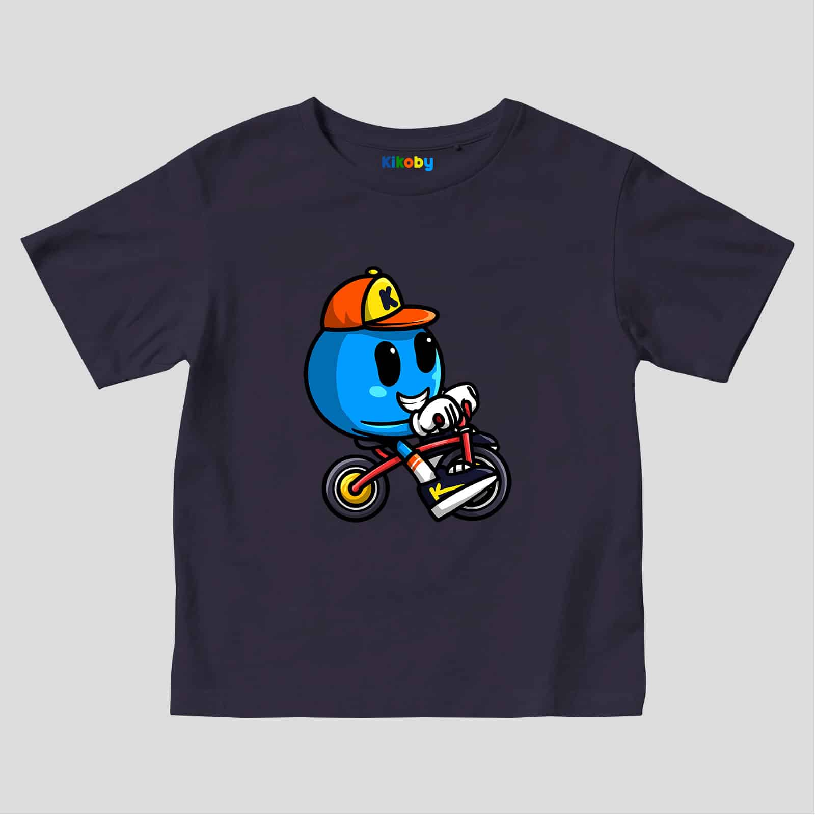 Blue navy t-shirt Kikoby Ride a Bike
