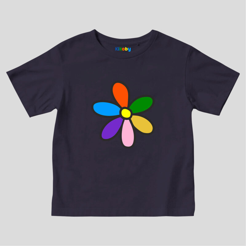 Navy Blue Kids t-shirt Kikoflower