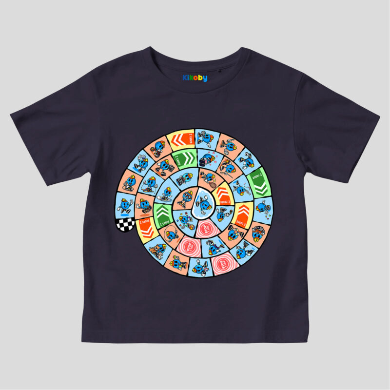 Navy blue Kids t-shirt Kikogame